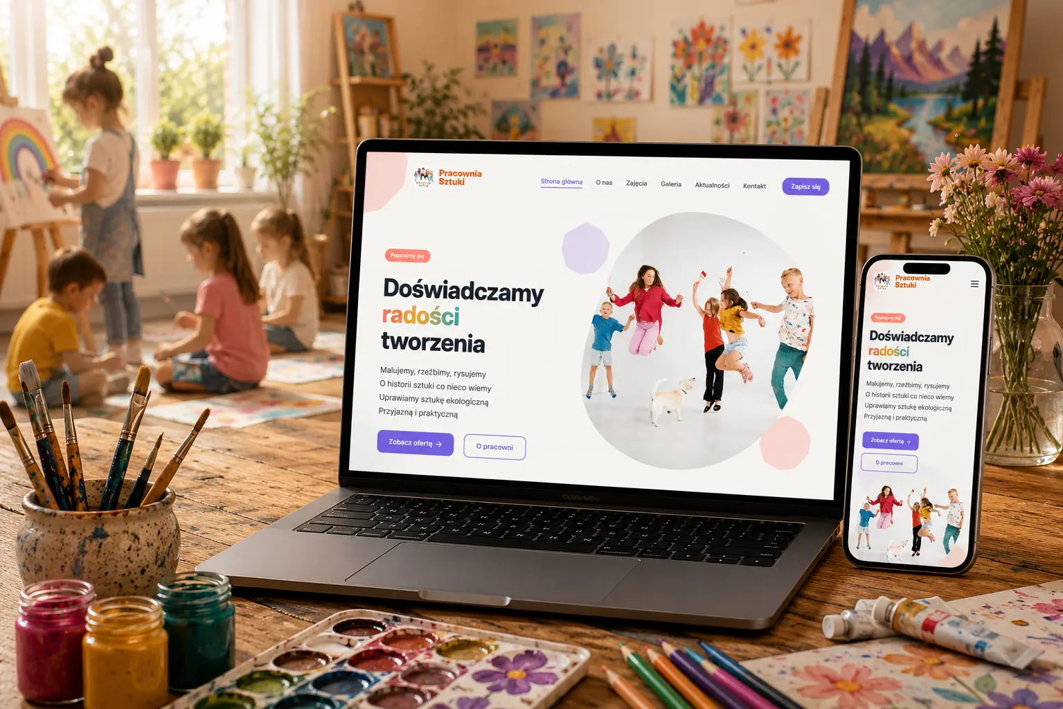 Pracownia Sztuki - podgląd strony internetowej